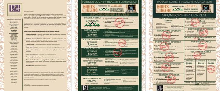 Boots and Bling Sponsorship information