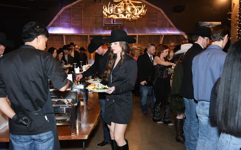 Food service line at Boots &amp; Bling 2025