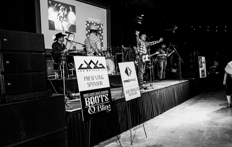 The band at Boots &amp; Bling 2025