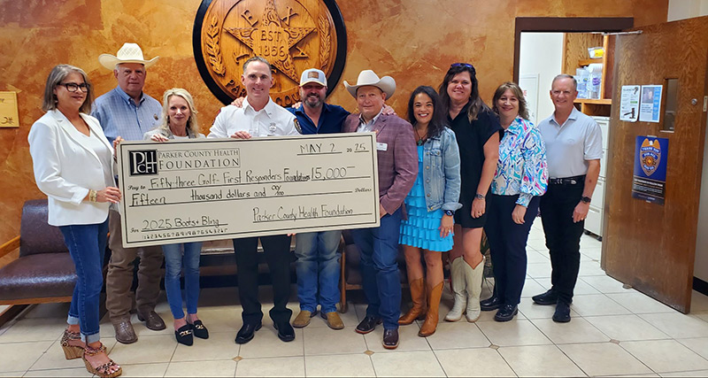Fifty Three Golf / First Responders Founation with check from PCHF