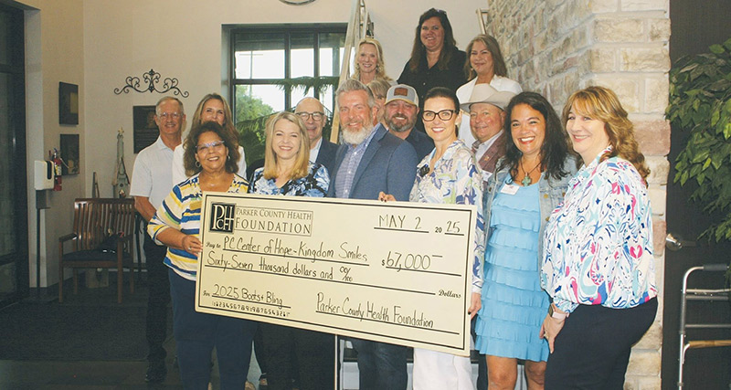 Center of Hope with check from PCHF