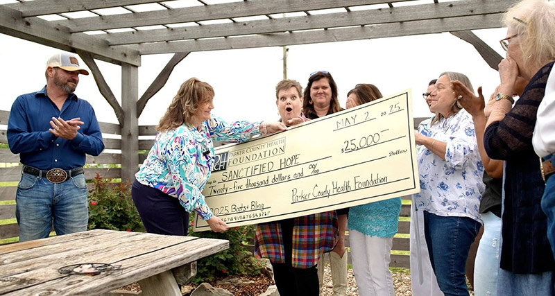 Sanctified Hope, Home for Women with check from PCHF
